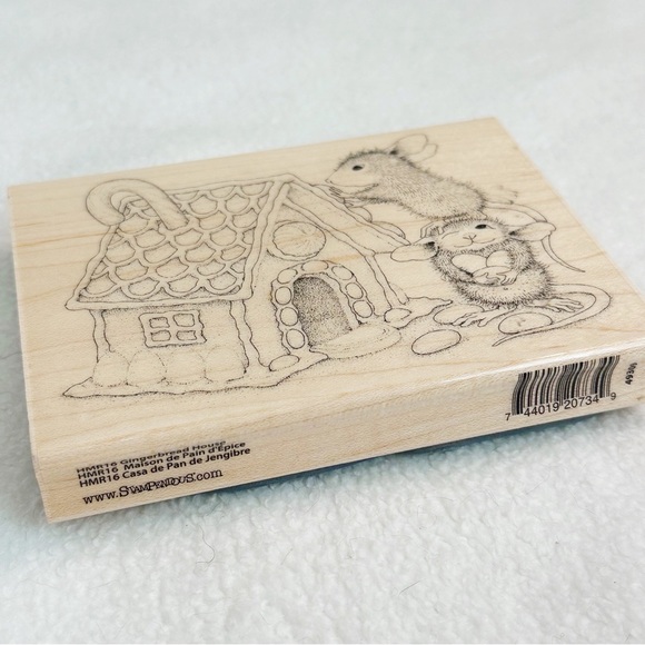 Stampendous NWT Gingerbread House HMR16 Wood Mounted Rubber Stamp - Picture 3 of 16